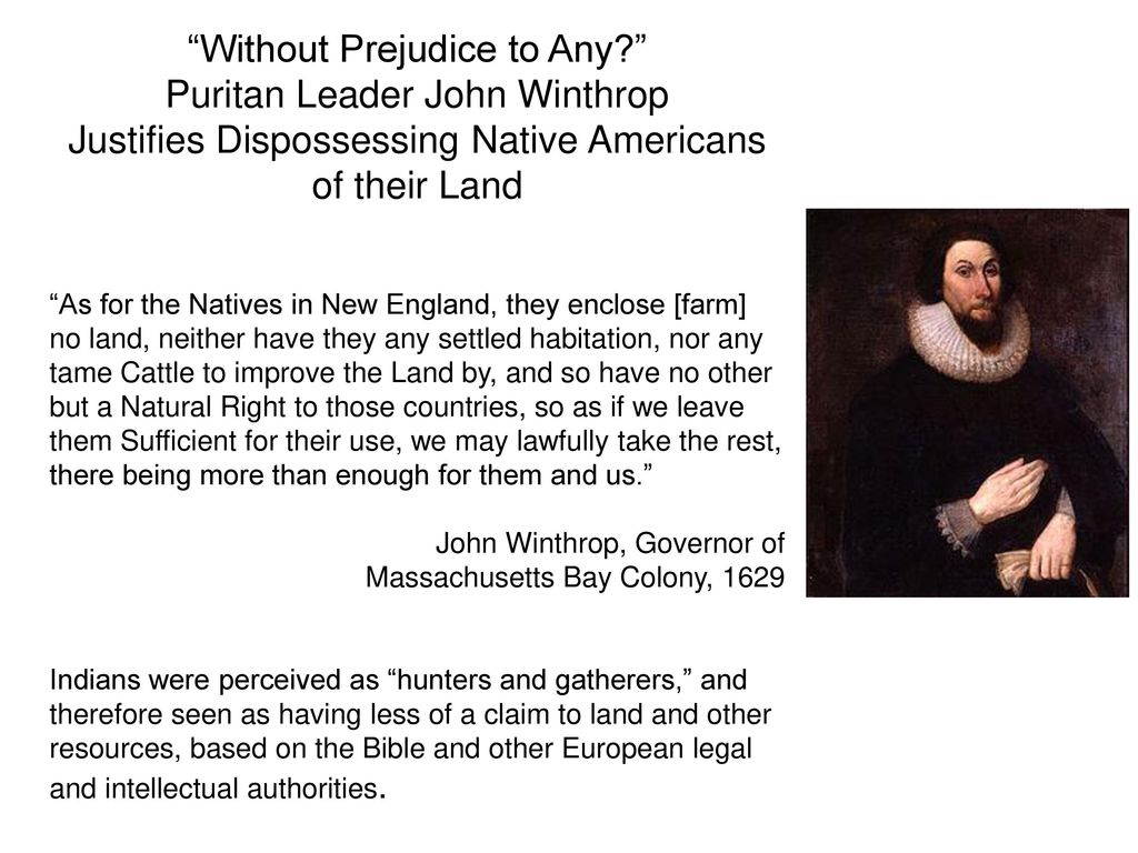 john winthrop native americans