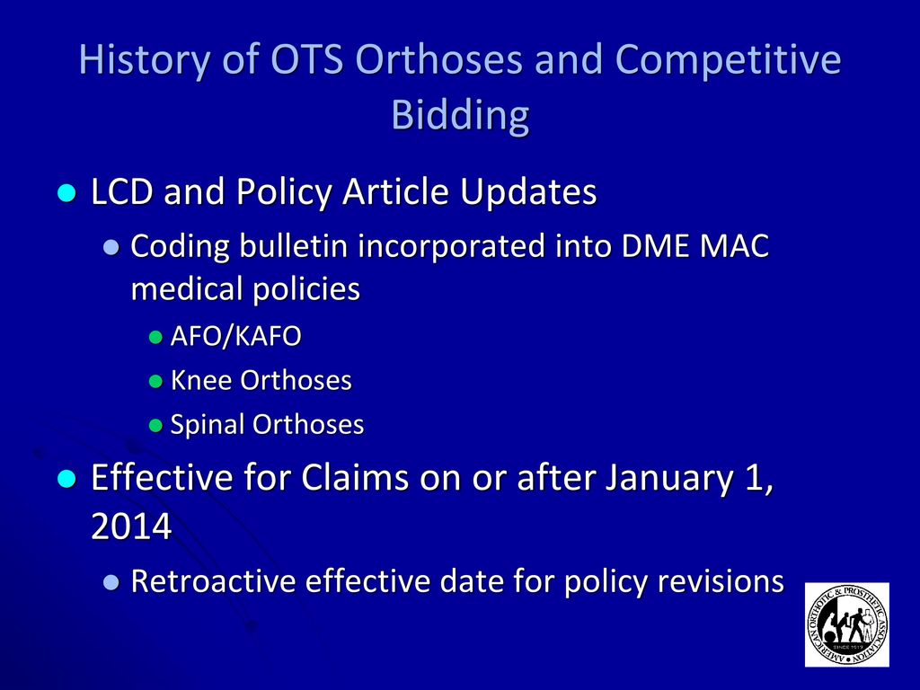 Cms proposed rule for off the shelf orthoses ppt download