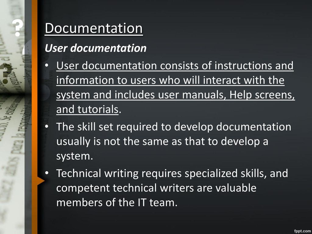Documentation User documentation