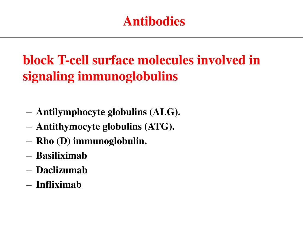 block T-cell surface molecules involved in signaling immunoglobulins