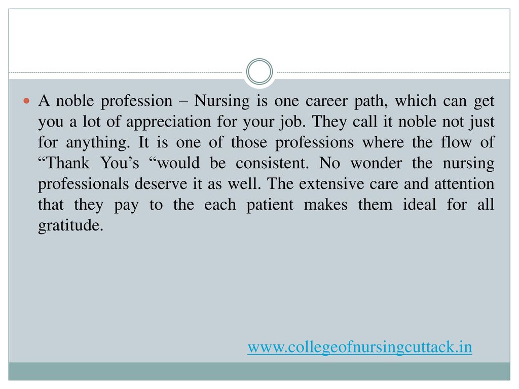 nursing is a noble profession