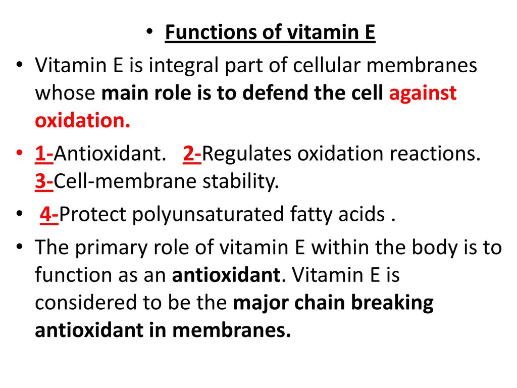 Vitamin E Vitamin E refers to a group of eight fat-soluble compounds that  include both tocopherol and tocotrienol. The vitamin is synthesized by  plants, - ppt download