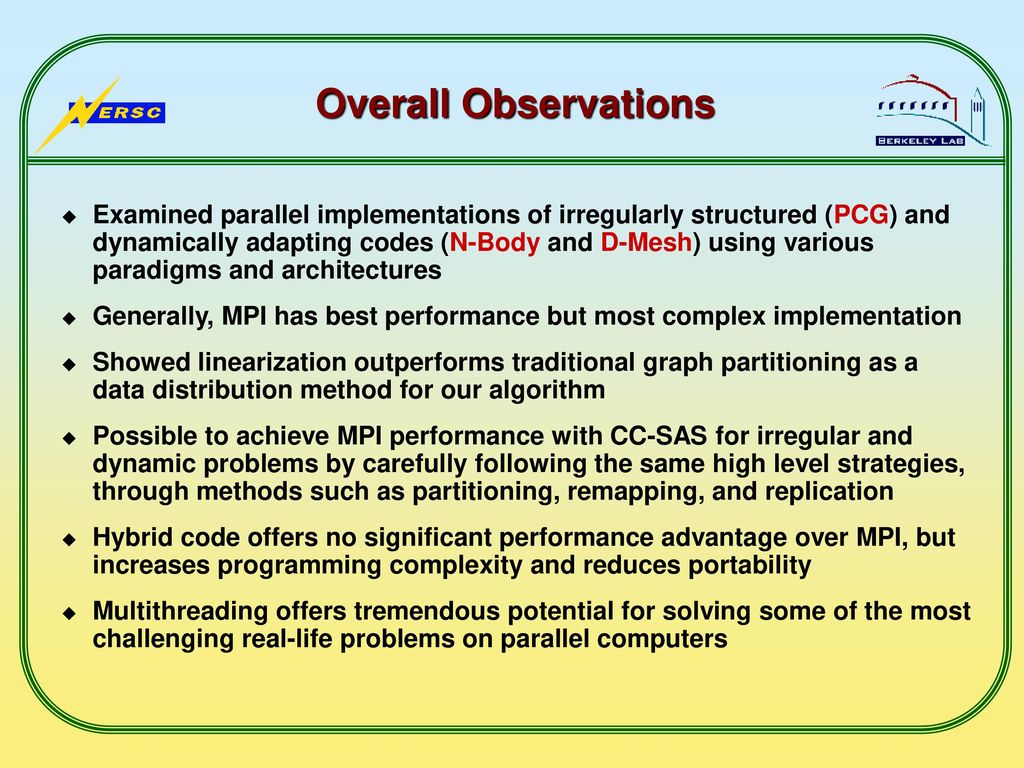 Design Strategies for Irregularly Adapting Parallel Applications - ppt ...