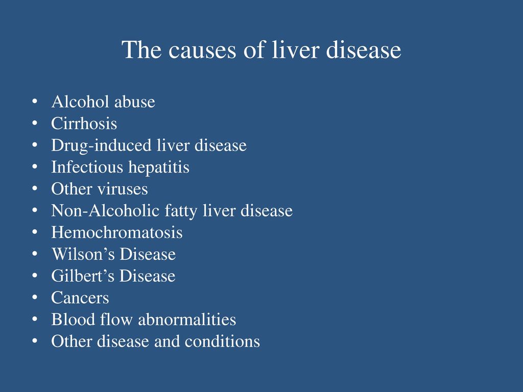 The causes of liver disease
