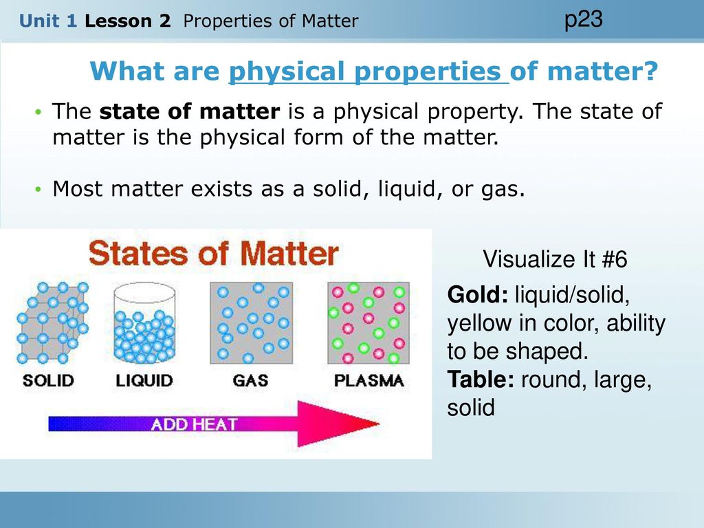 What are physical properties of matter