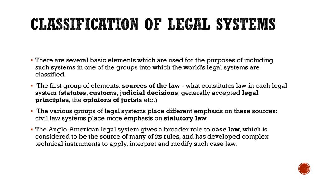 LEGAL SYSTEMS OF THE WORLD - ppt download
