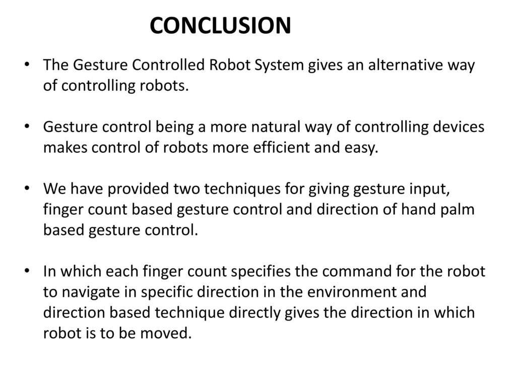 Gesture Controlled Robot Using Image Processing Ppt Download