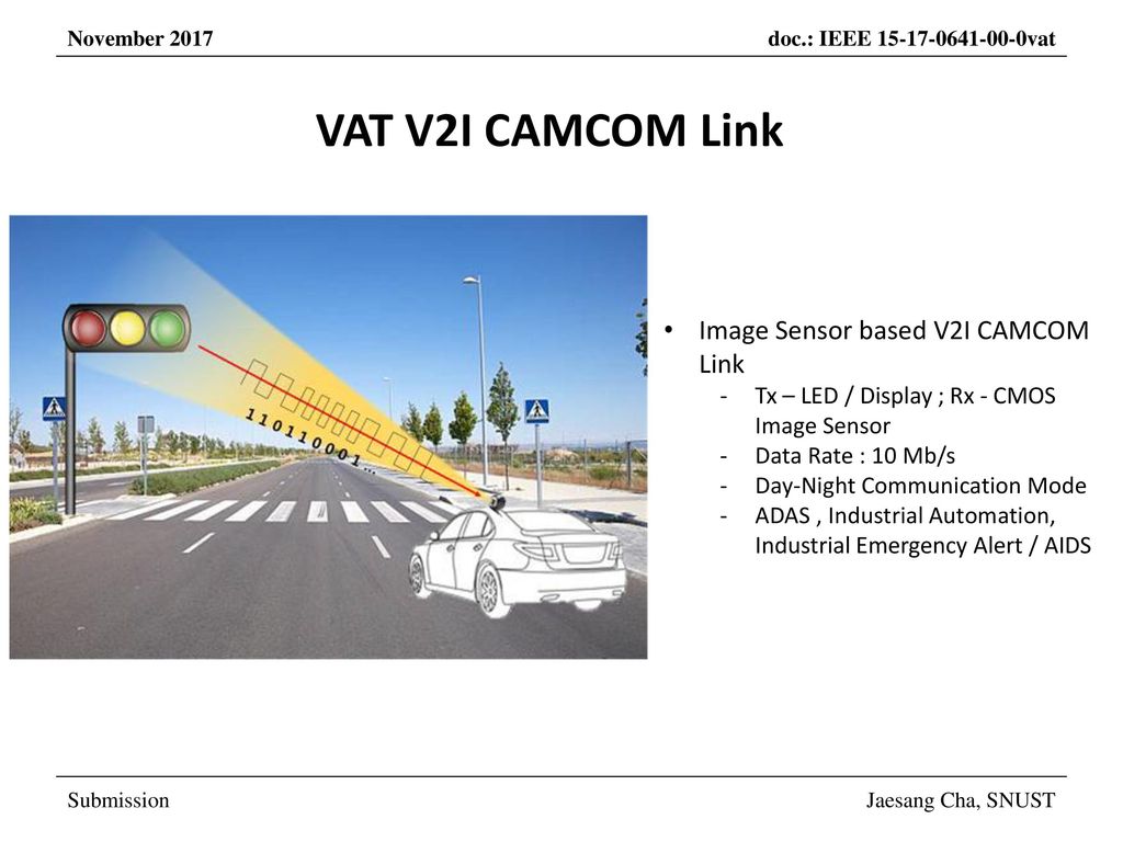 VAT V2I CAMCOM Link Image Sensor based V2I CAMCOM Link