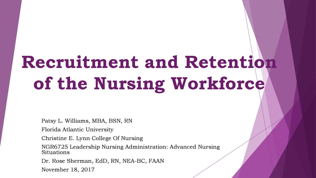 Recruitment And Retention Of The Nursing Workforce - Ppt Download