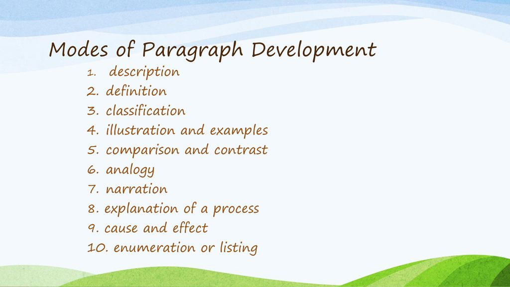 example of paragraph development by definition