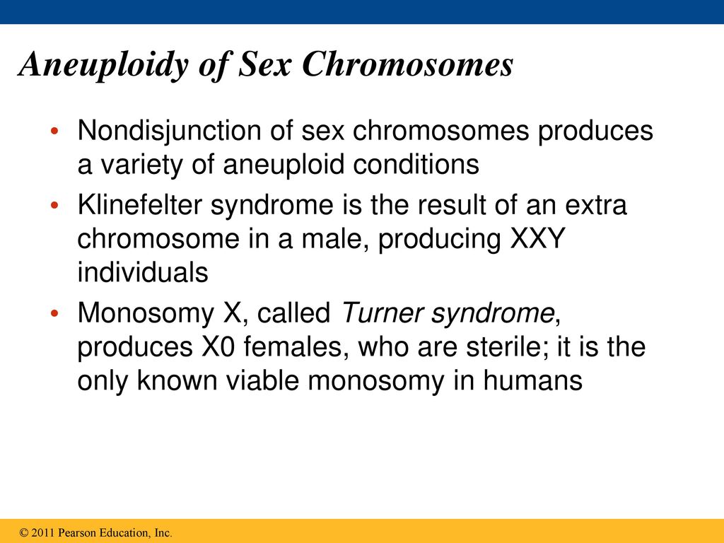 Aneuploidy of Sex Chromosomes