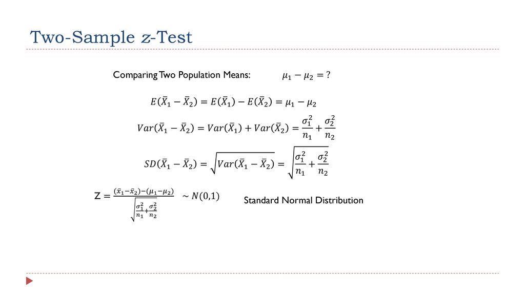 Hypothesis Testing And Confidence Intervals Part 3 Two Sample Z Tests One And Two Sample T Tests And Confidence Intervals Lecture 10 Justin Kern October Ppt Download