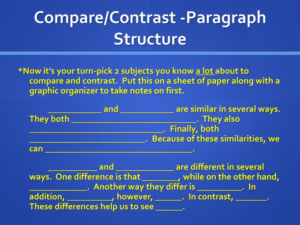 Comparative structures. Compare and contrast paragraph. Contrast paragraph. Paragraph structure. Comparison and contrast structures.