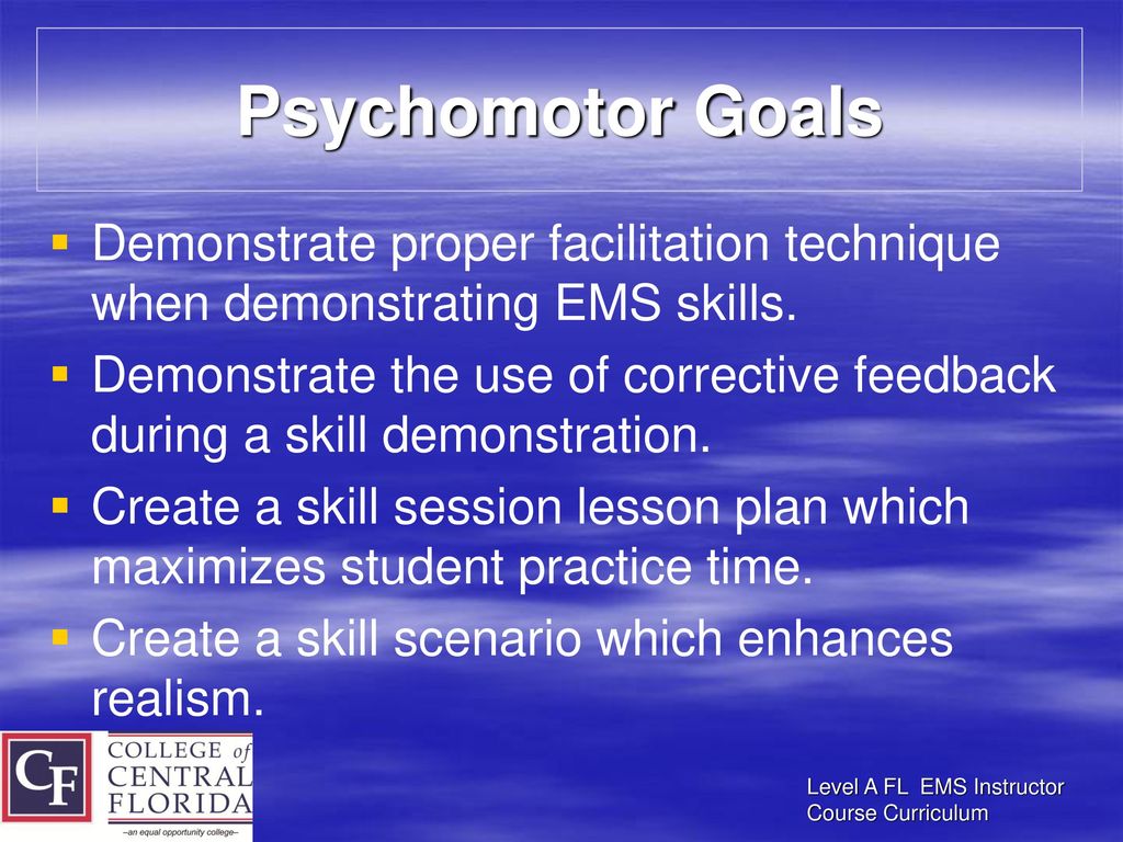 Module 17 Teaching Psychomotor Skills - Ppt Download
