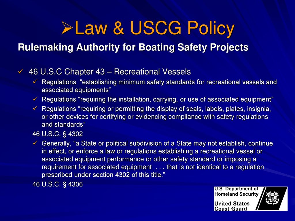 U s coast guard regulatory development ppt download