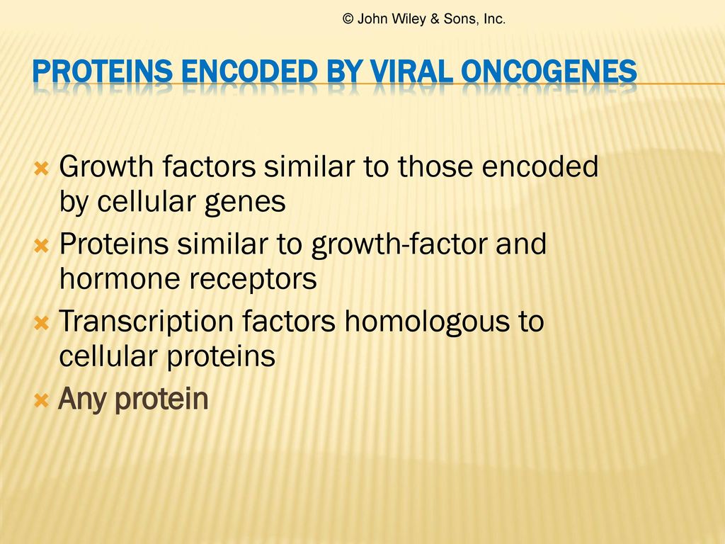 Proteins Encoded by Viral Oncogenes