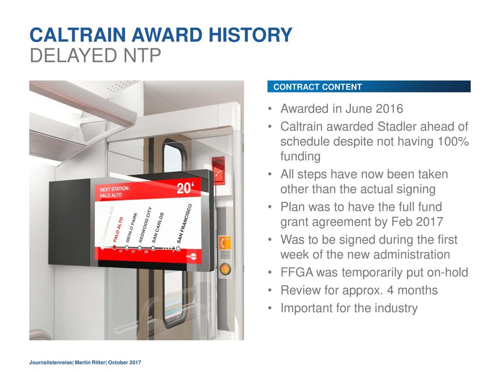 Caltrain Award history
