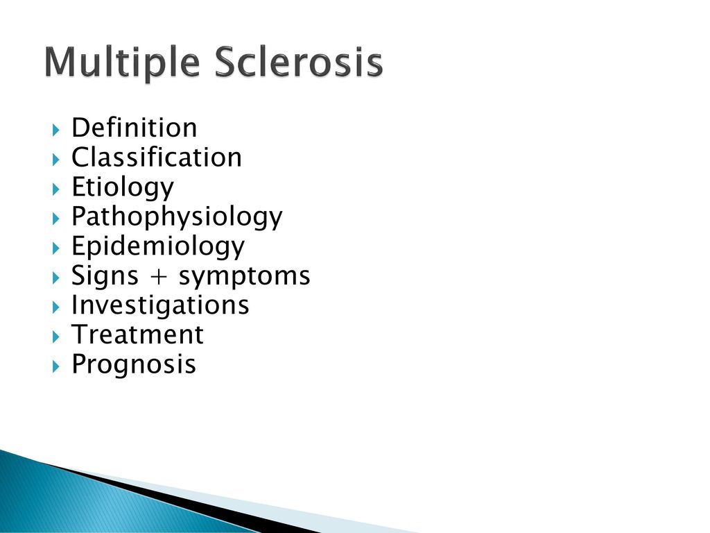 multiple sclerosis. - ppt download