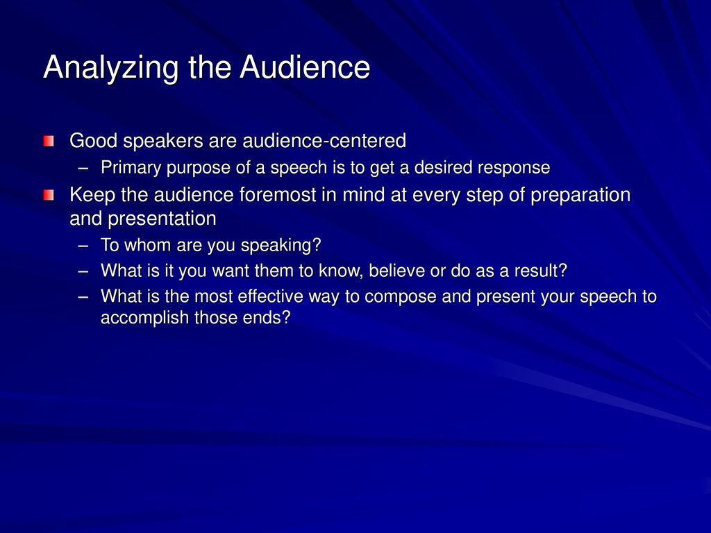 Analyzing the Audience