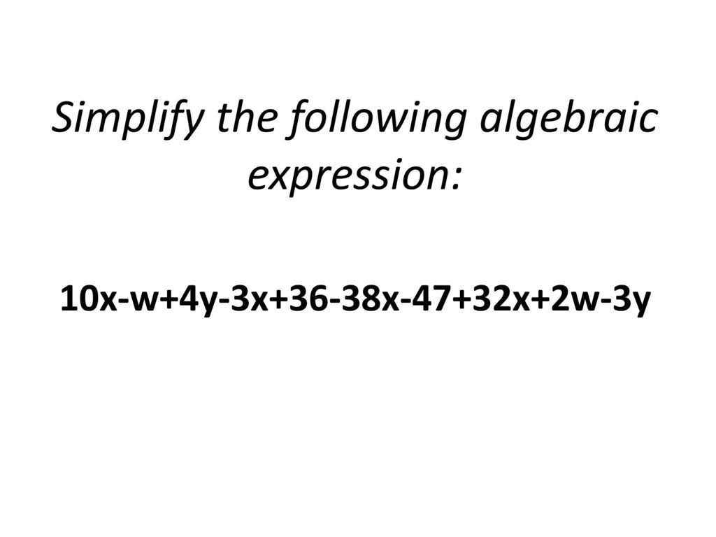 Algebraic Expressions 2x + 3y ppt download