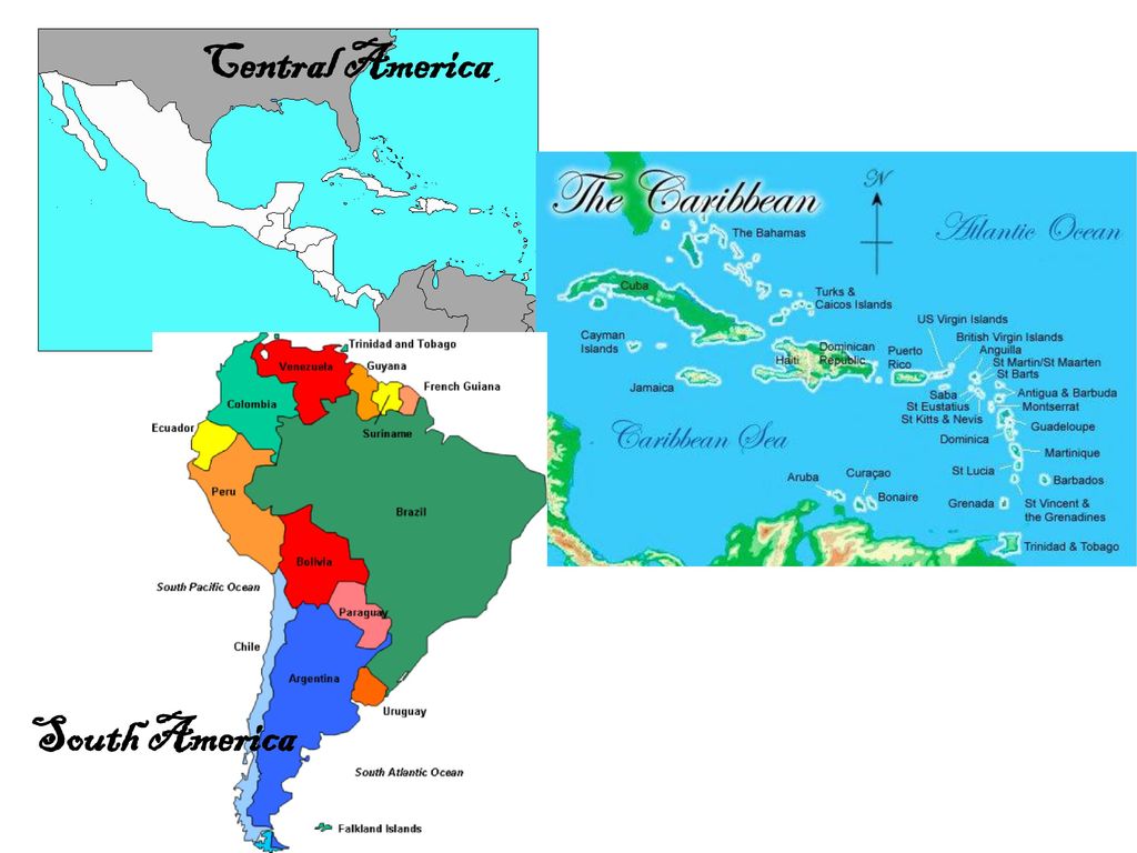 Государственный язык центральной америки. Политическая карта Южной и центральной Америки. Политическая карта центральной Америки. Карта центральной Америки со странами. Центральная Америка на карте на русском языке.