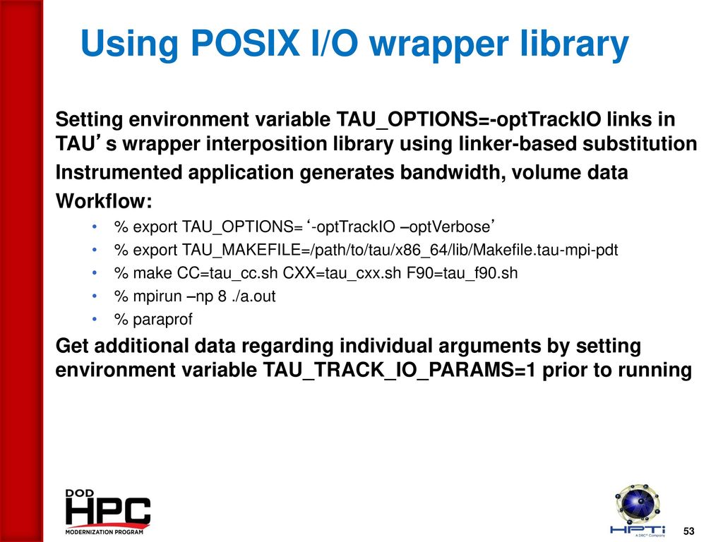 Improving application performance using tau ppt download