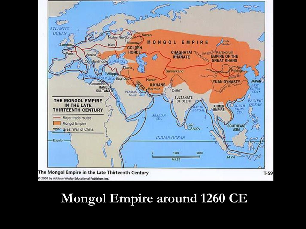 Mongol Empire around 1260 CE
