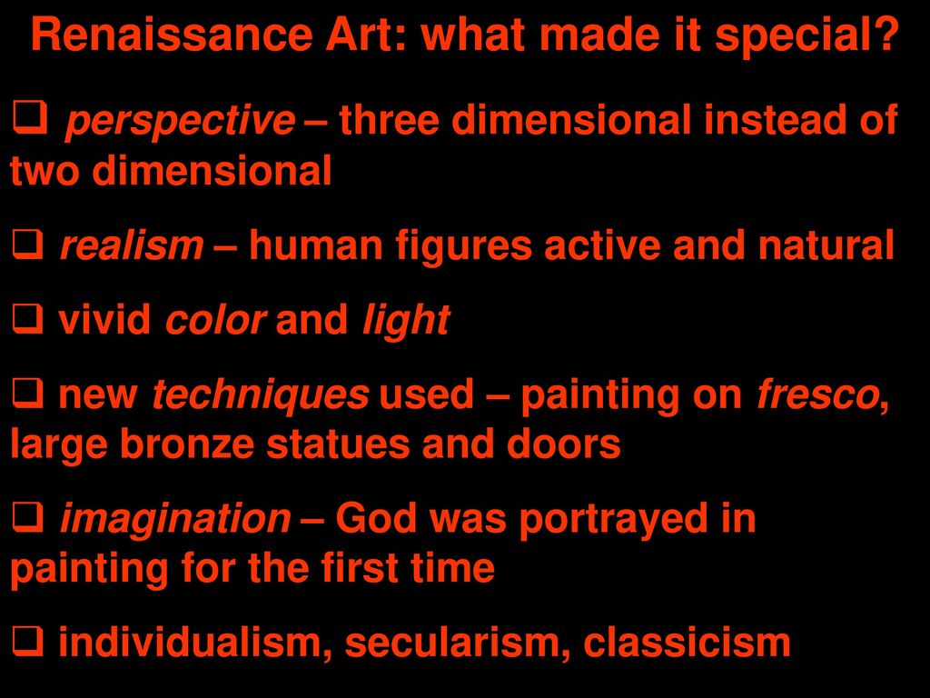 Renaissance Art: what made it special