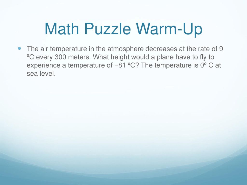Math Puzzle Warm-Up