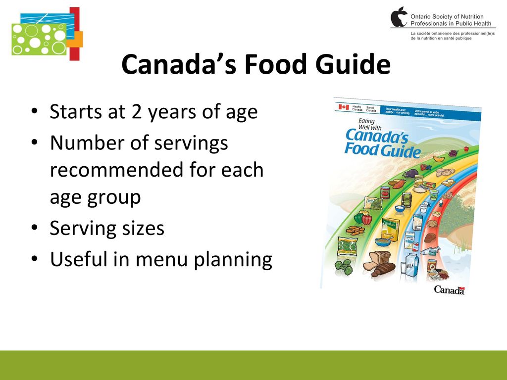 Baby First Food Chart Canada