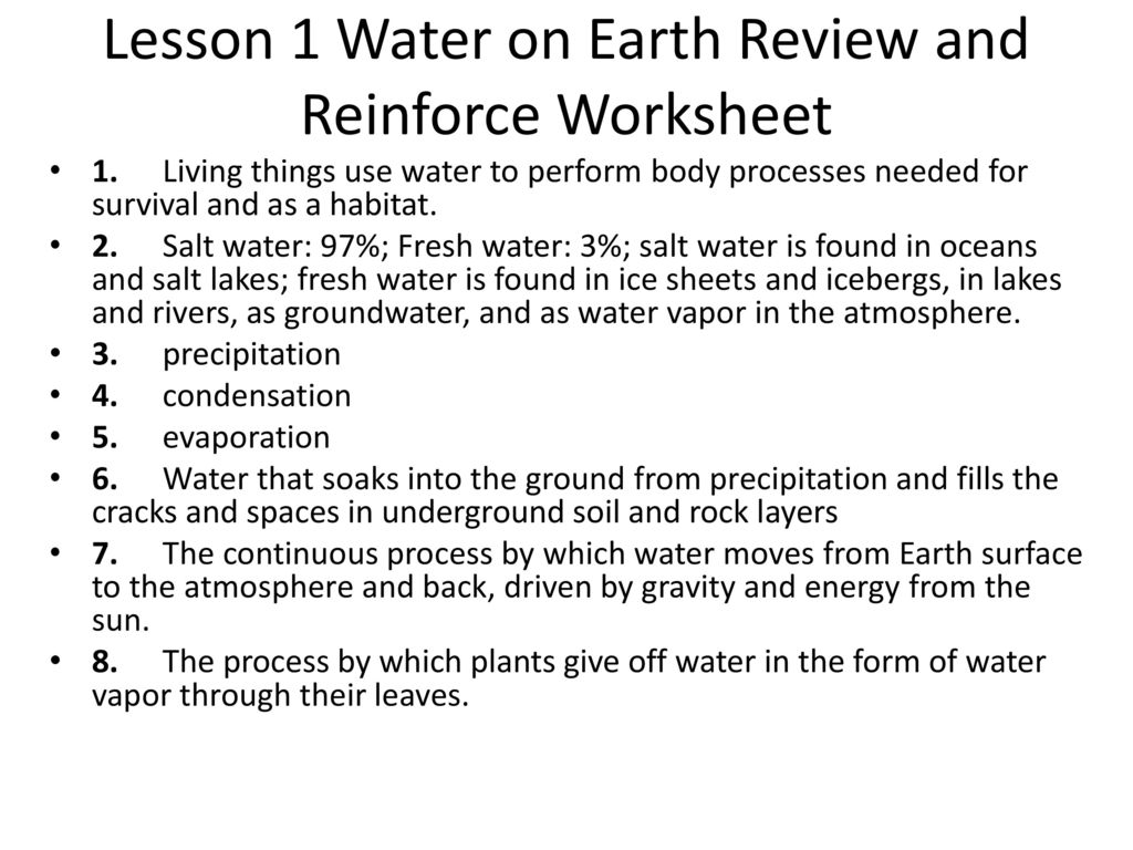 Water and the Atmosphere Chapter 11 Fresh Water - ppt download Within Planet Earth Freshwater Worksheet