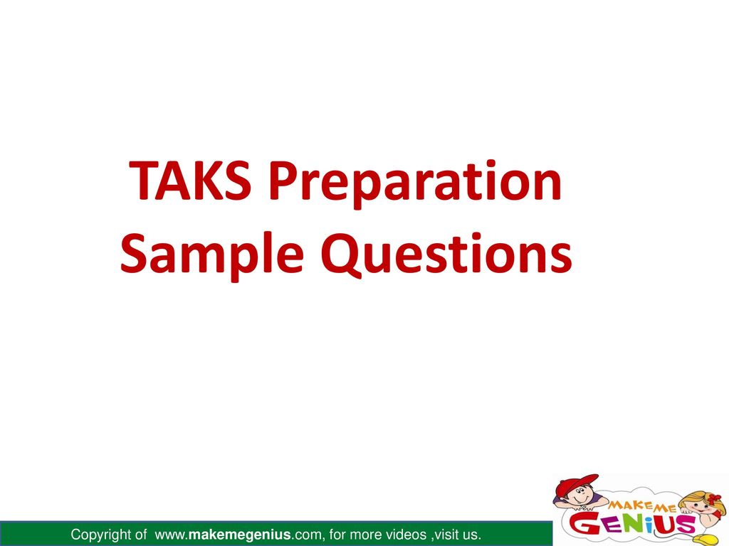 TAKS Preparation Sample Questions