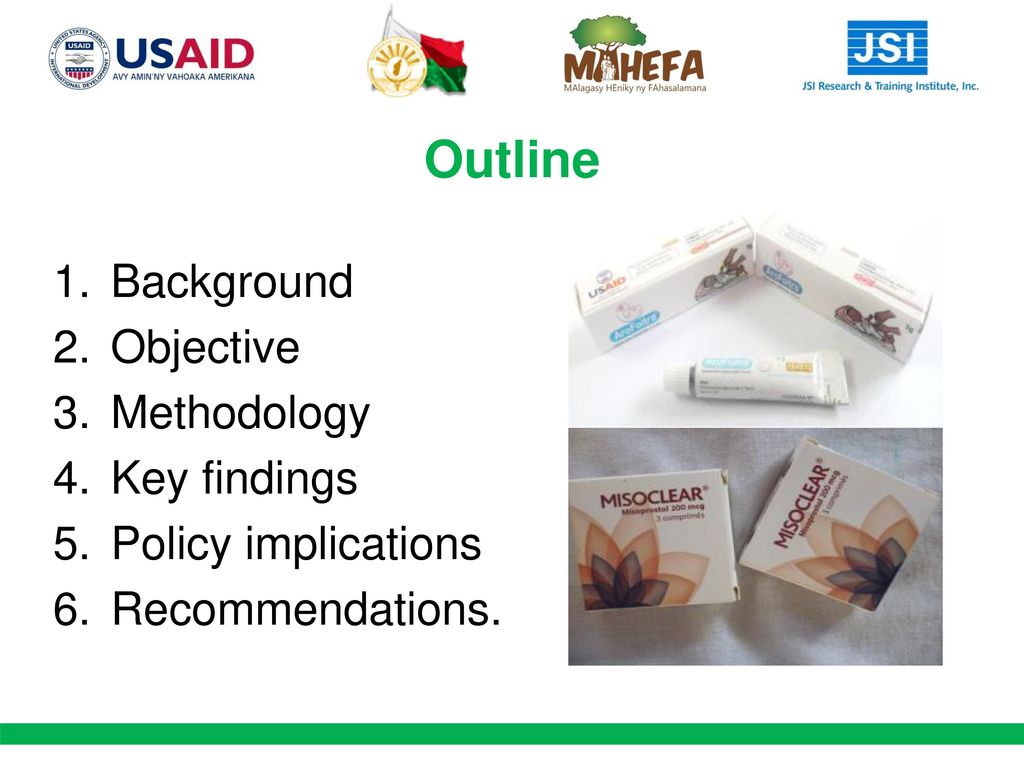 Outline Background Objective Methodology Key findings