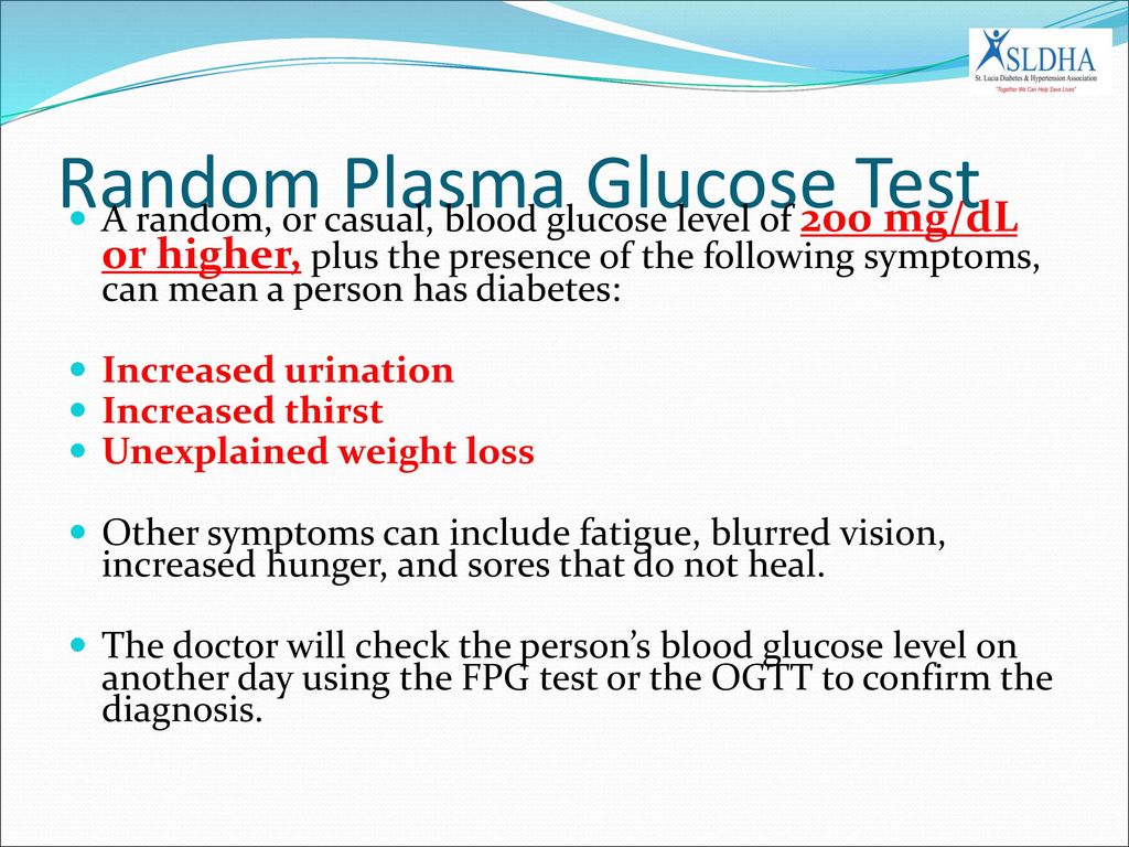 Random Plasma Glucose Test