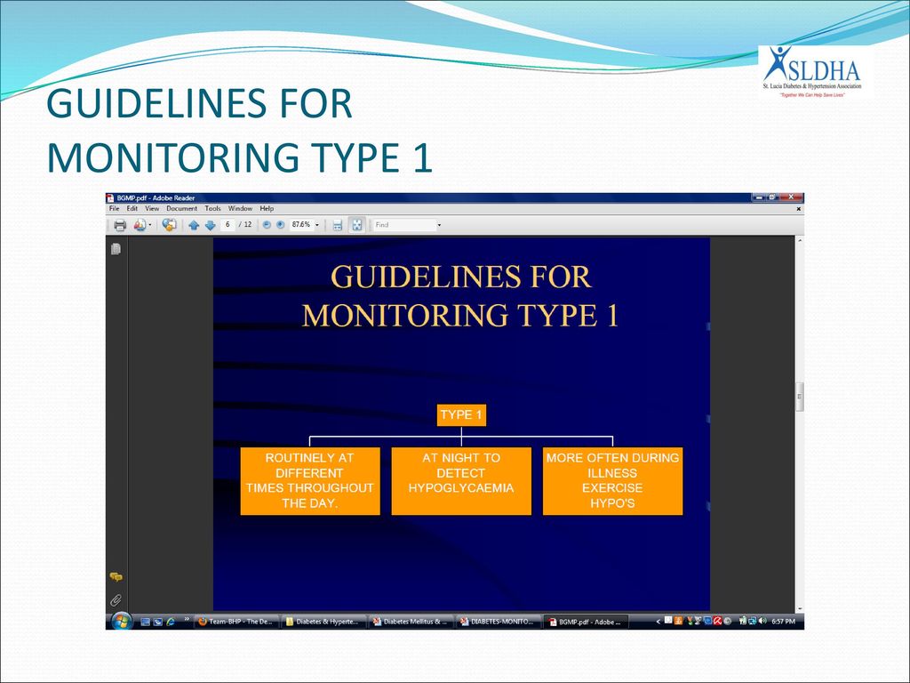 GUIDELINES FOR MONITORING TYPE 1