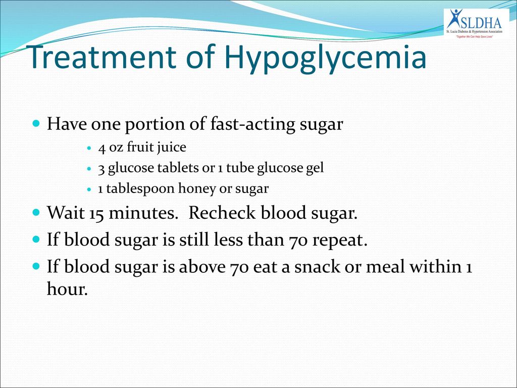 Treatment of Hypoglycemia