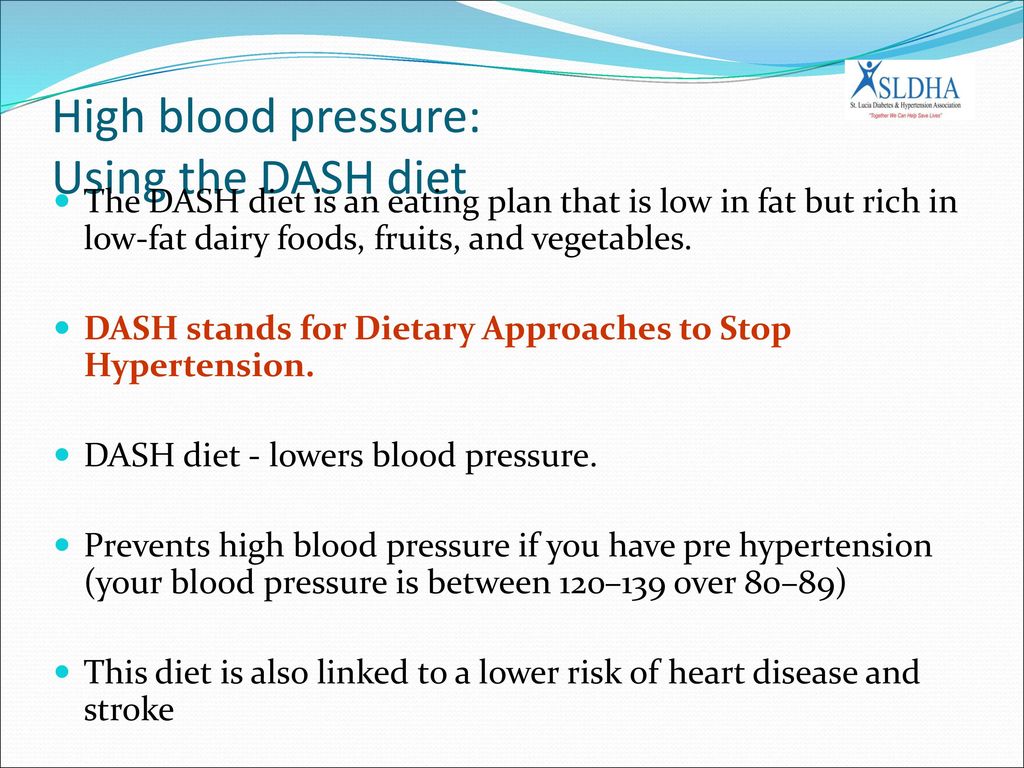High blood pressure: Using the DASH diet
