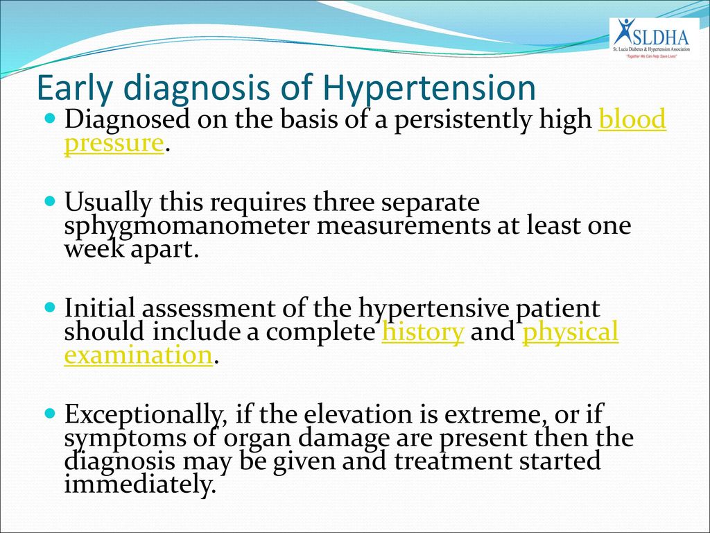 Early diagnosis of Hypertension