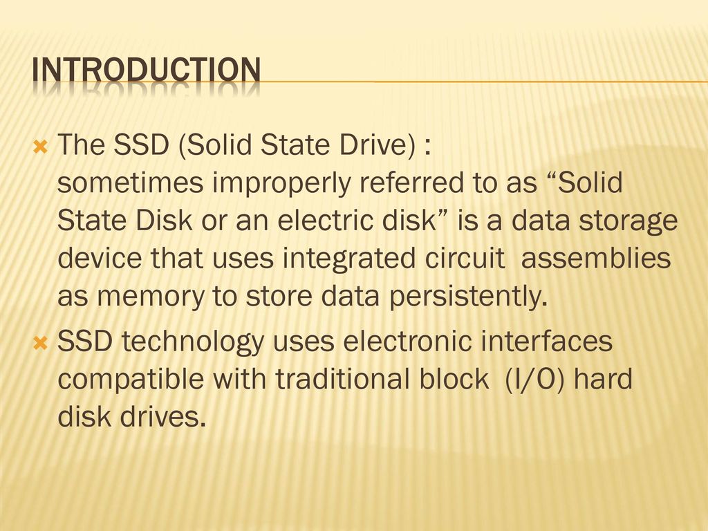 Solid State Drives ( SSD ) - ppt download