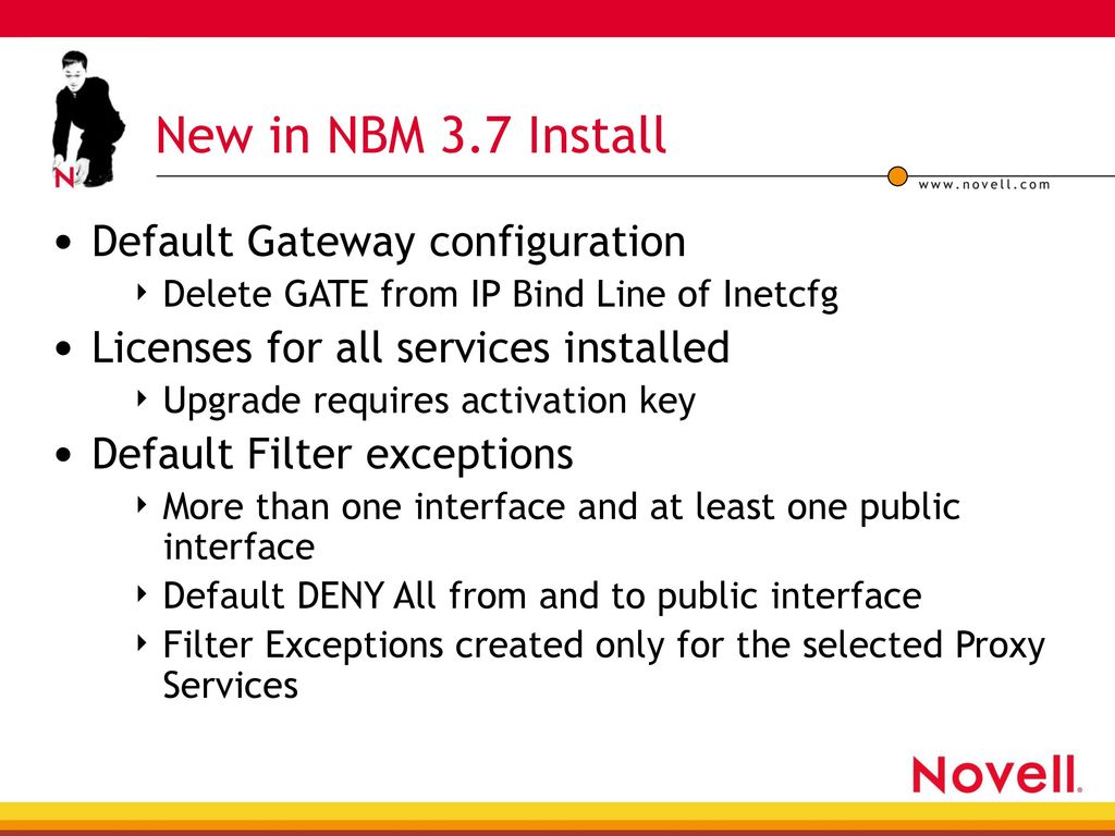New in NBM 3.7 Install Default Gateway configuration
