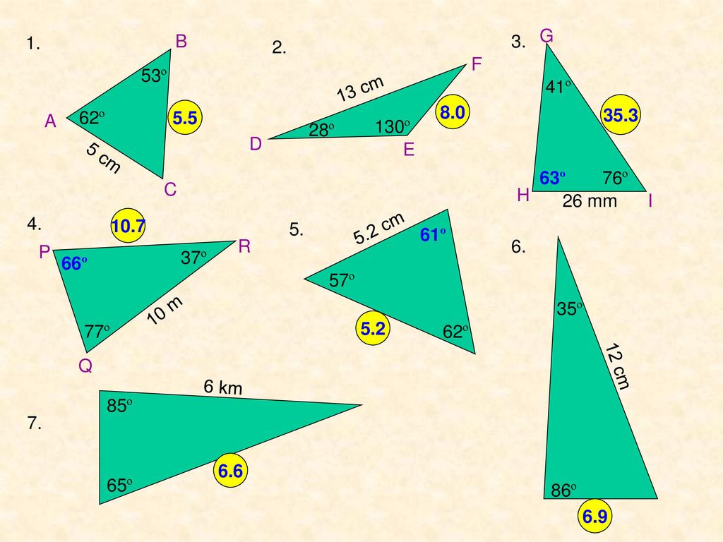 The Sine Rule The Sine Rule Is Used For Cases In Which The Cosine Rule Cannot Be Applied It Is Used To Find 1 An Unknown Side When We Are Given Two