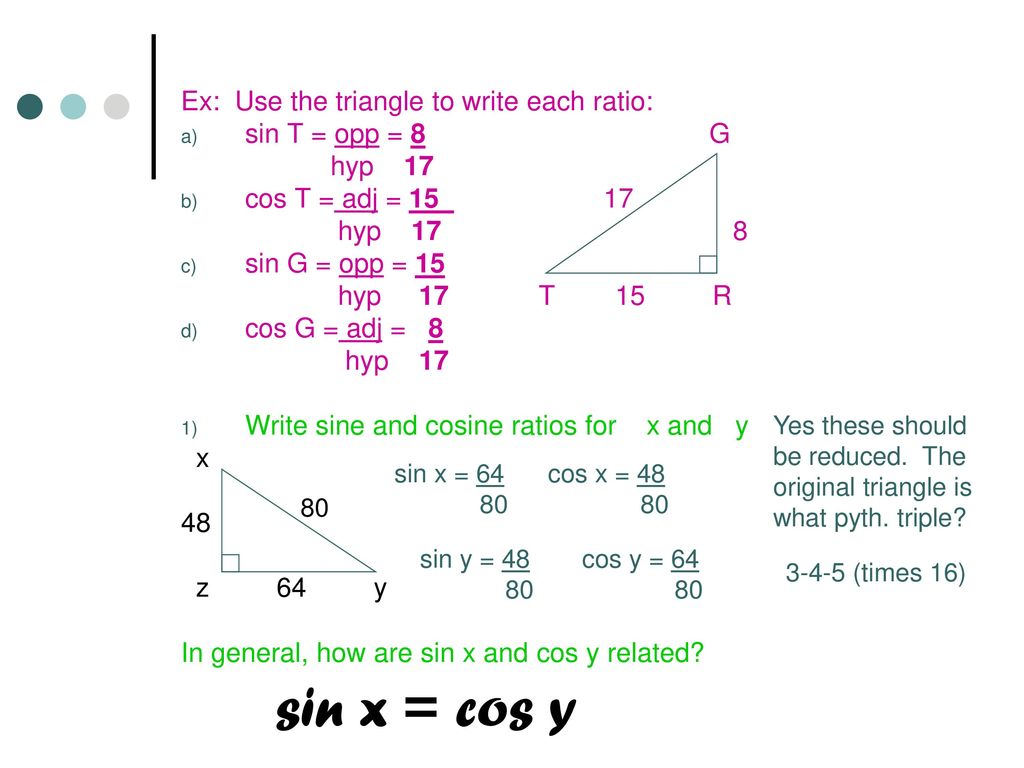 9 2 Sine And Cosine Ratios Ppt Download 9 2 Sine And Cosine Ratios Ppt Download