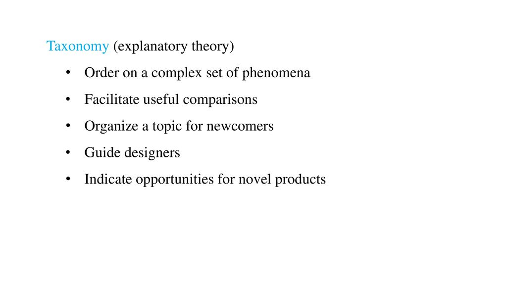 Taxonomy (explanatory theory)