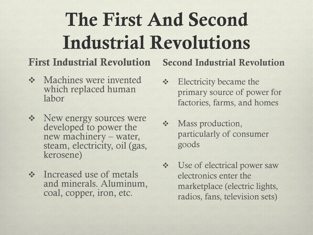 How Was The First Industrial Revolution Different From The Second?