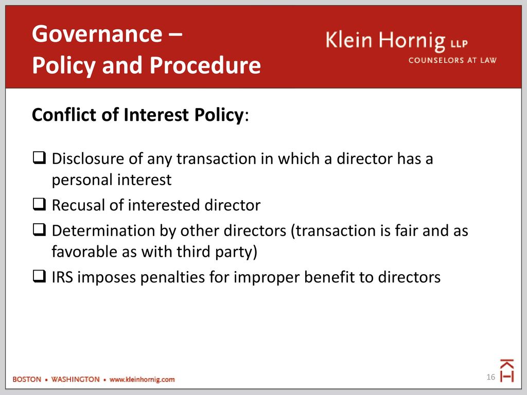 Governance – Policy and Procedure