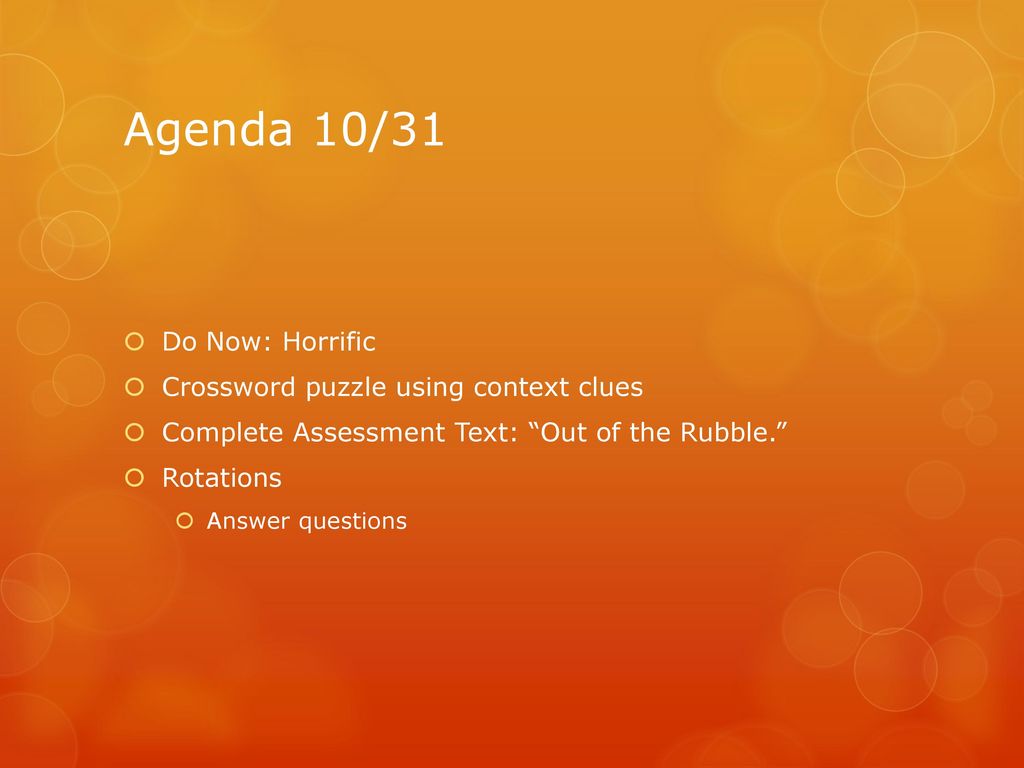 Do Now 10/30 Progress monitoring books Get library books out ppt