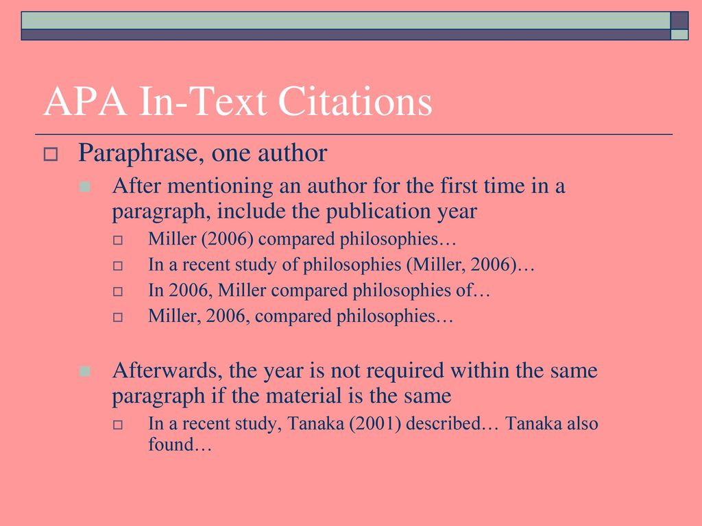 Mastering The Apa Basic Plu Ppt Download Paraphrasing More Than One Author 