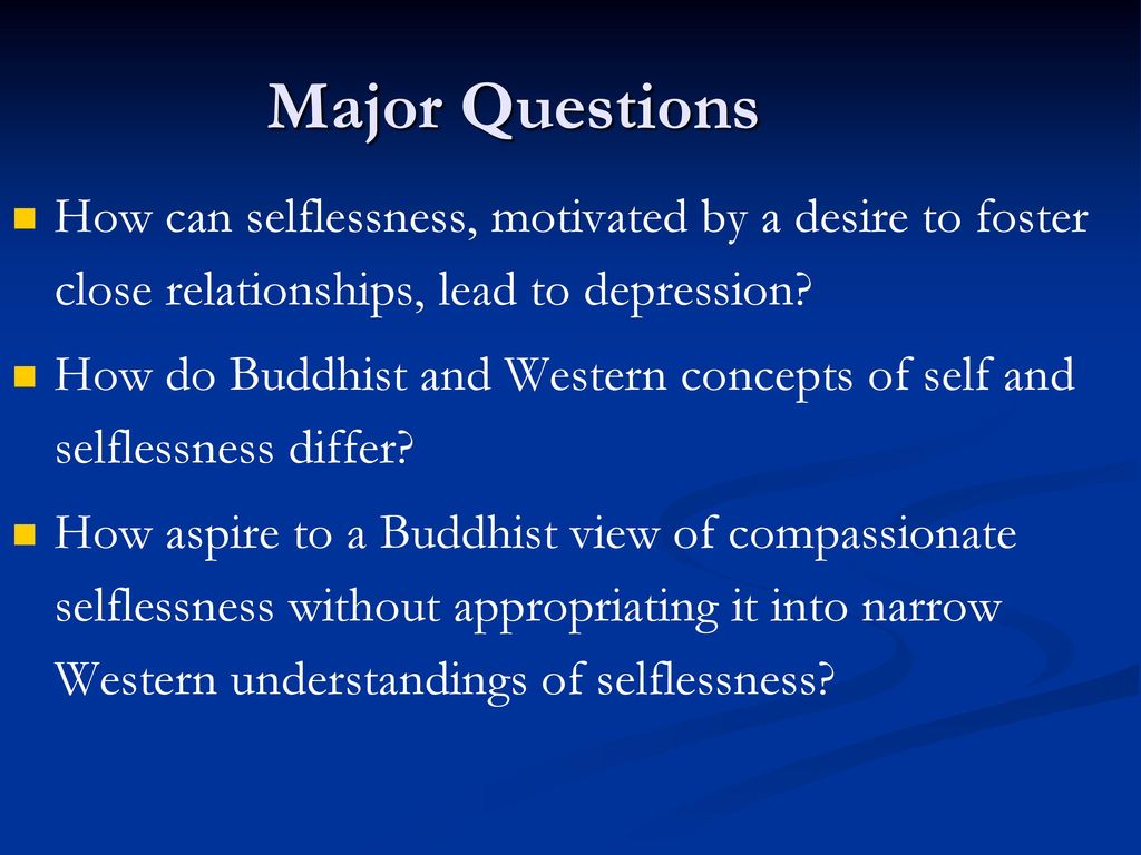 buddhism selflessness