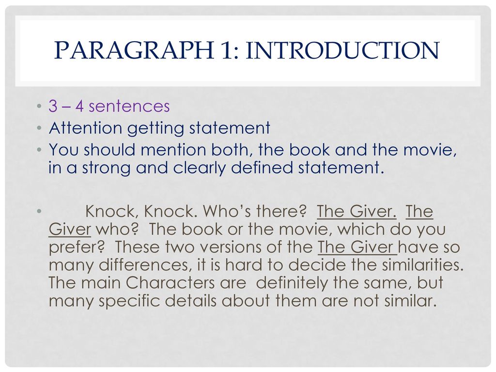 compare and contrast movies essay