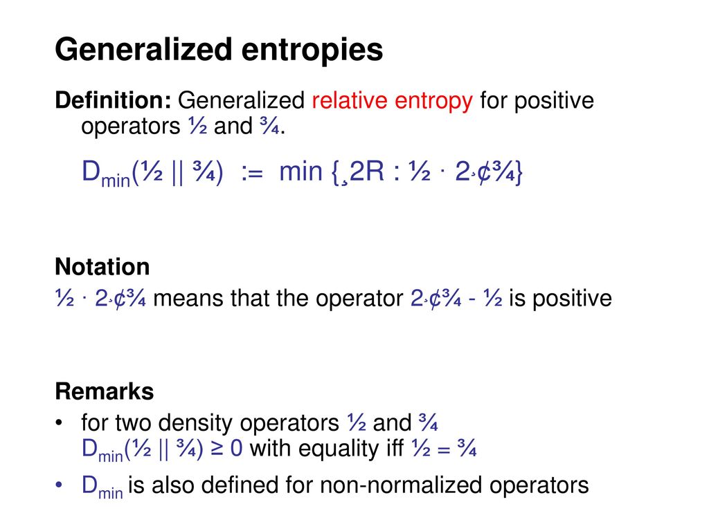 Generalized Entropies Ppt Download